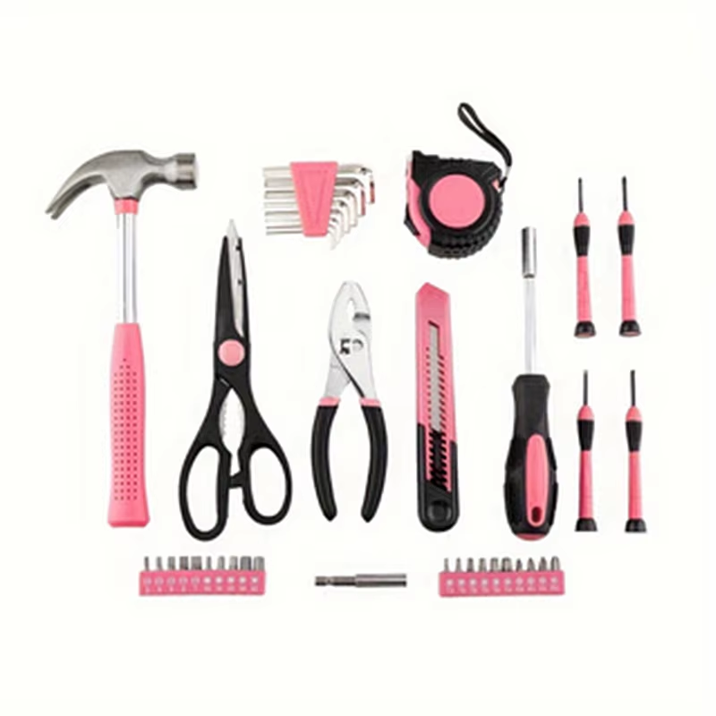 39-Piece Pink Tool Kit for Women - Essential Tools for Home and Office