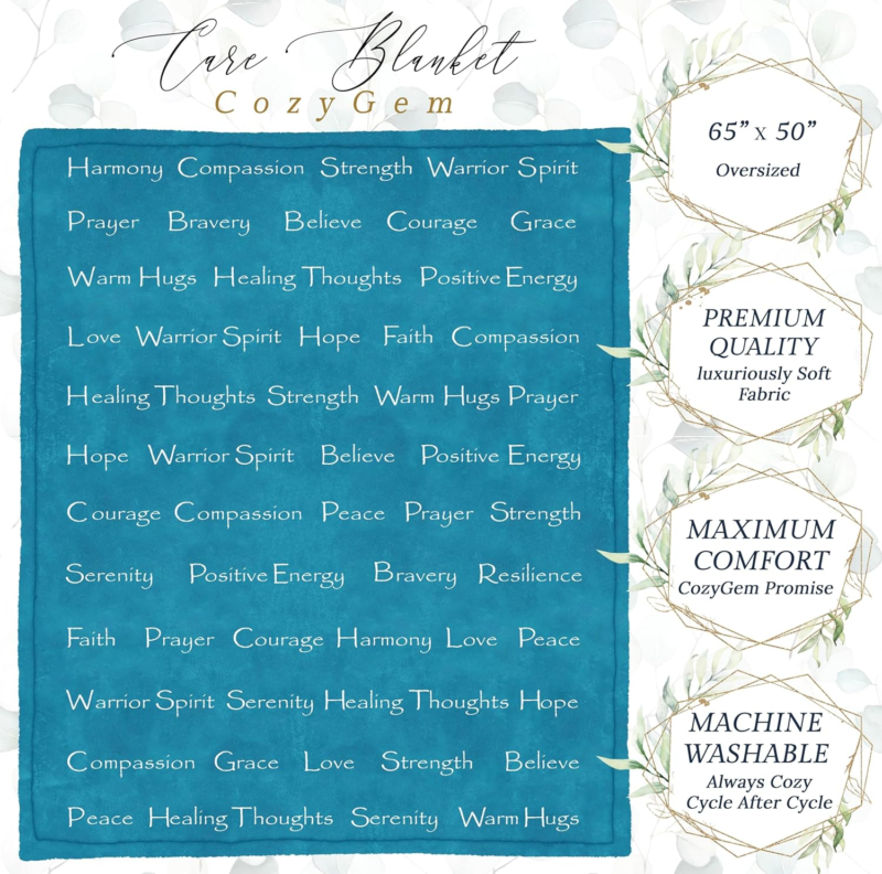 Inspirational Healing Throw Blanket - Thoughtful Gift for Comfort and Care