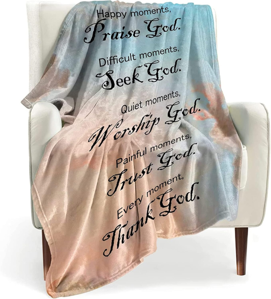 Inspirational Christian Throw Blanket for Women - Healing Friendship Gift 40x50