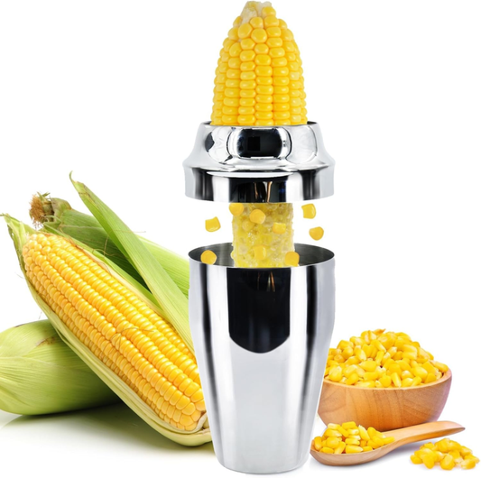 304 Stainless Steel Corn Stripper and Cutter with Cup for Home and Kitchen