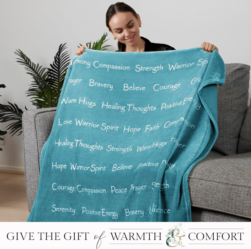 Inspirational Healing Throw Blanket - Thoughtful Gift for Comfort and Care