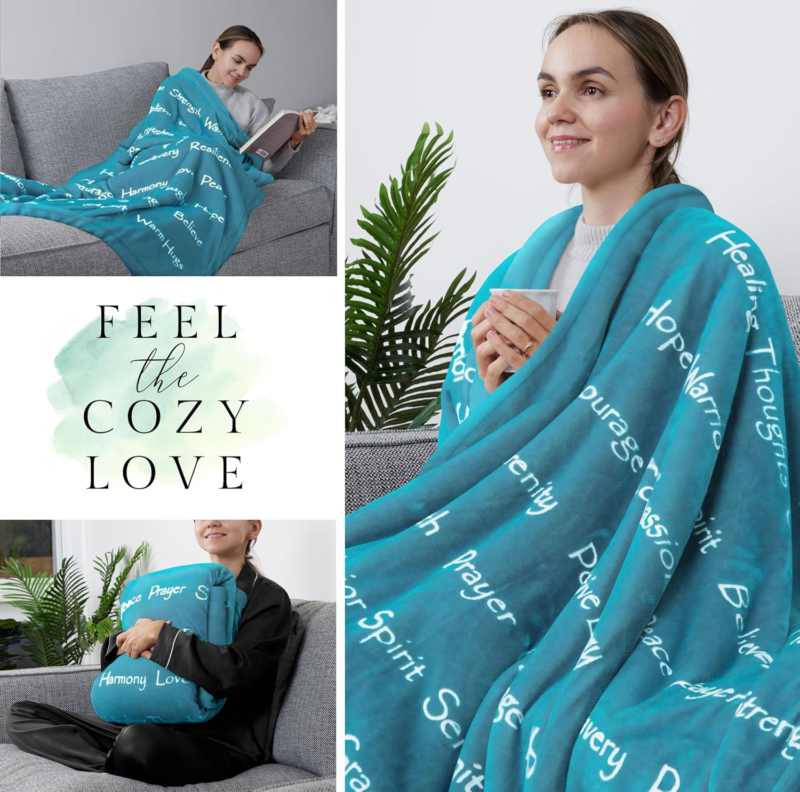 Inspirational Healing Throw Blanket - Thoughtful Gift for Comfort and Care