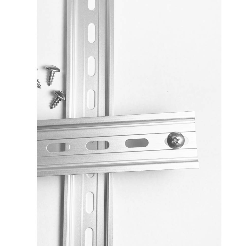 ICI T&G 10" DIN Rail Slotted Aluminum with 4 Stainless Steel Screws