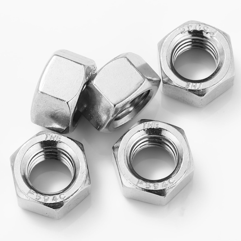 Bates Stainless Steel Hex Nuts 3/8-16, 50 Pack, Durable Hardware Fasteners