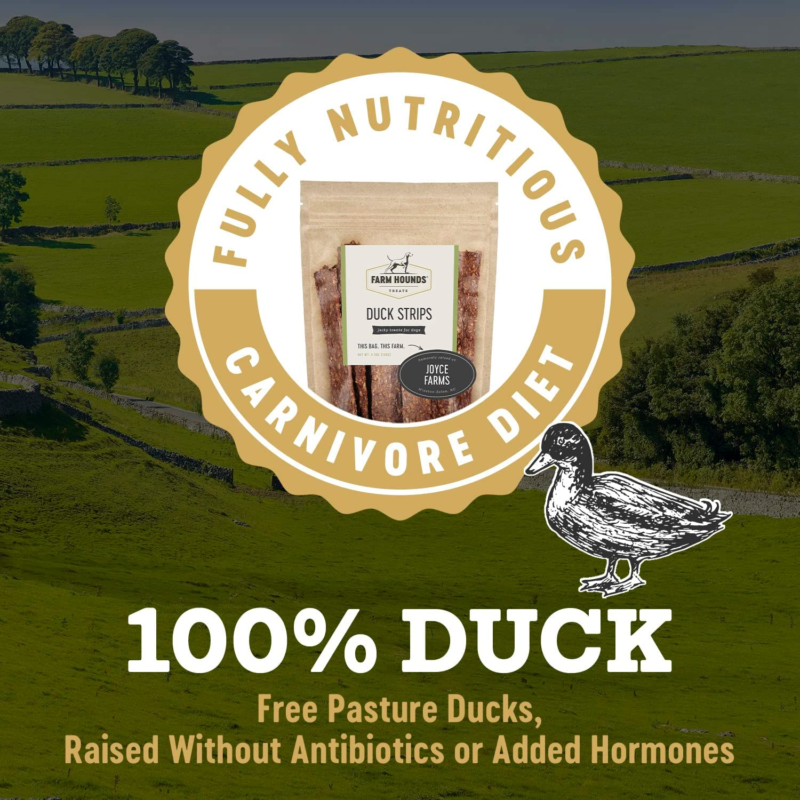 Natural Duck Treats for Dogs-100% Made from Humanely-Raised Ducks Made in USA