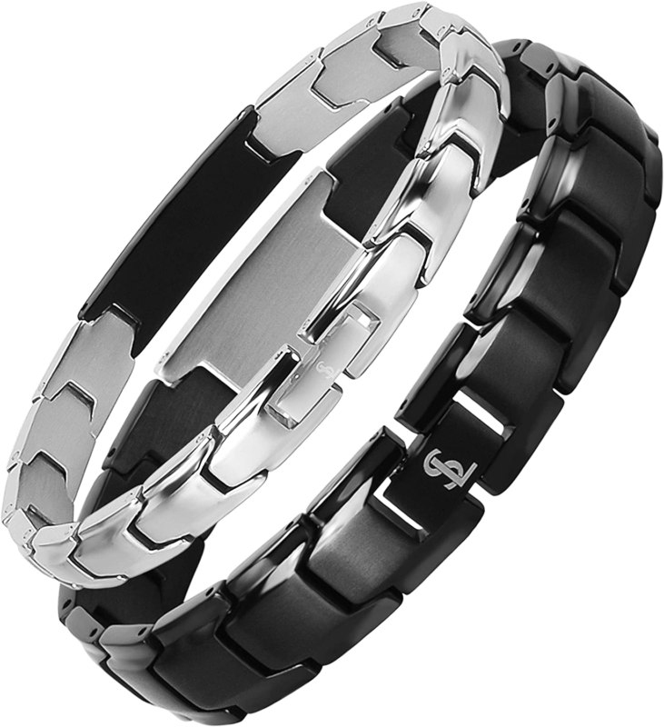 Smarter LifeStyle Elegant Couples His and Hers Distance Bracelets, Surgical Grad