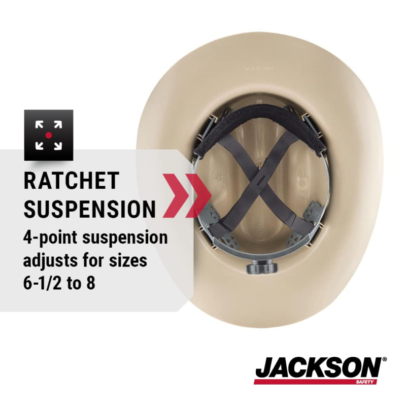 Cowboy Hard Hat - 4 Point Ratchet Suspension - Western Outlaw Style 