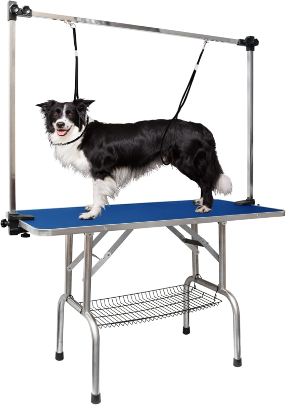 36 Inch Dog Grooming Table,Adjustable with Arm/Noose/Mesh Tray