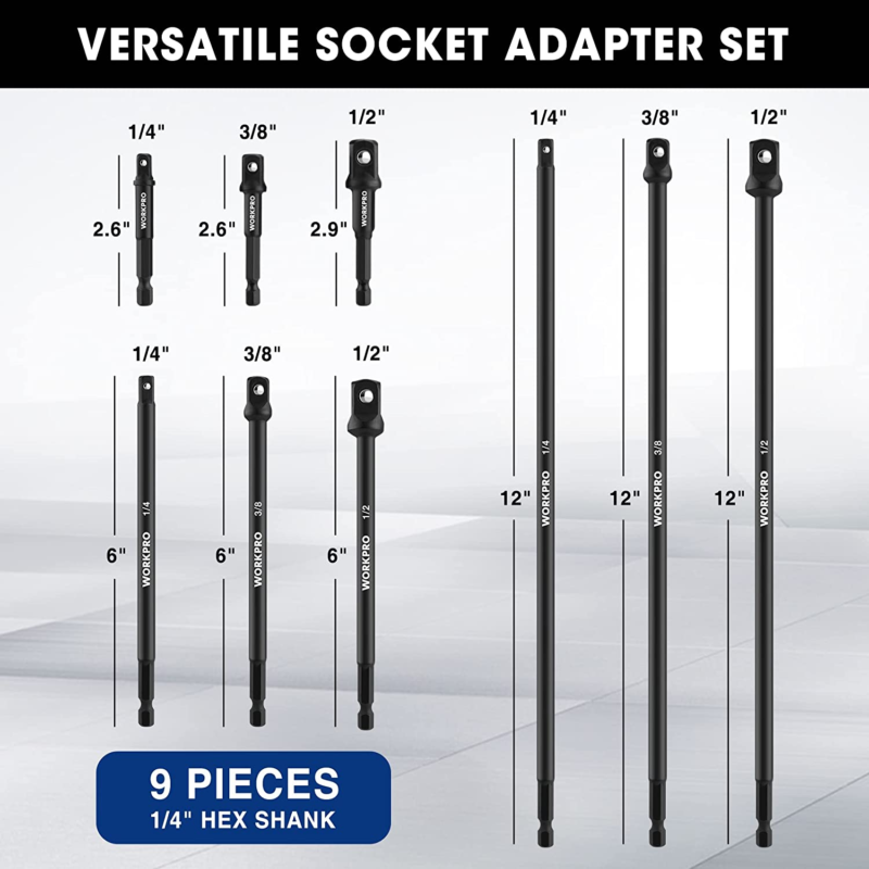 9-Piece Socket Adapter Extension Set