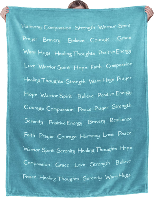 Inspirational Healing Throw Blanket - Thoughtful Gift for Comfort and Care