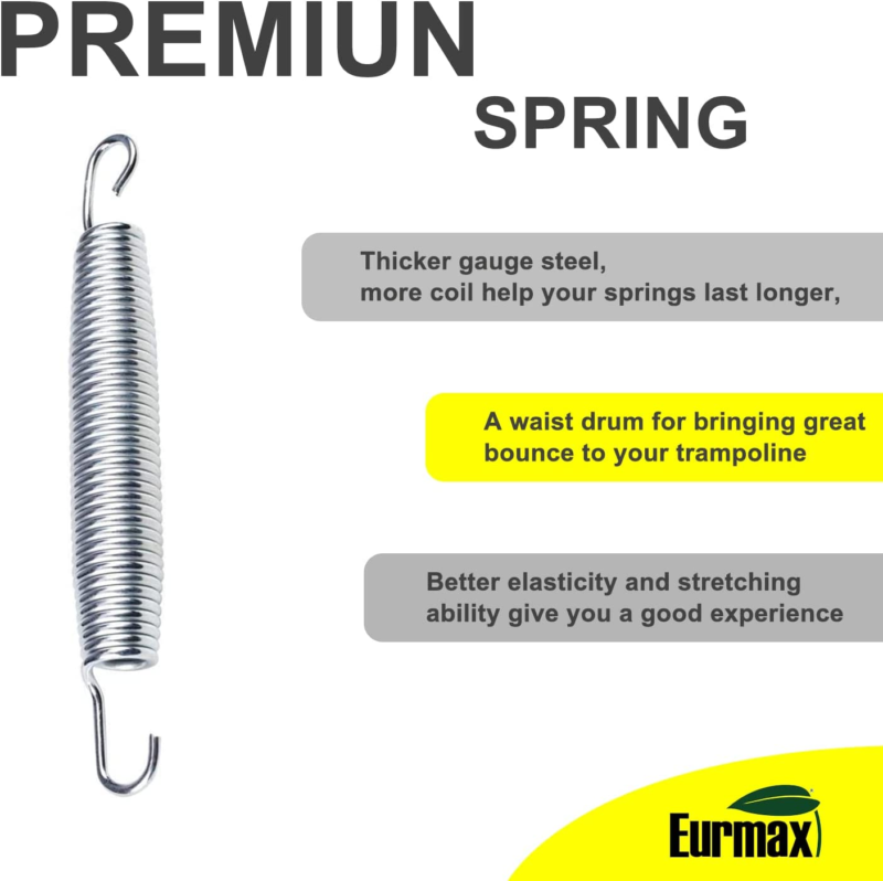 Heavy Duty Stainless Steel Trampoline Replacement Springs, 20-Pack