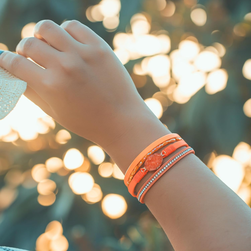 Boho Leather Wrap Bracelet with Magnetic Clasp