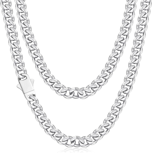 Men's 3.5mm Stainless Steel Cuban Link Chain Necklace, 24 Inch