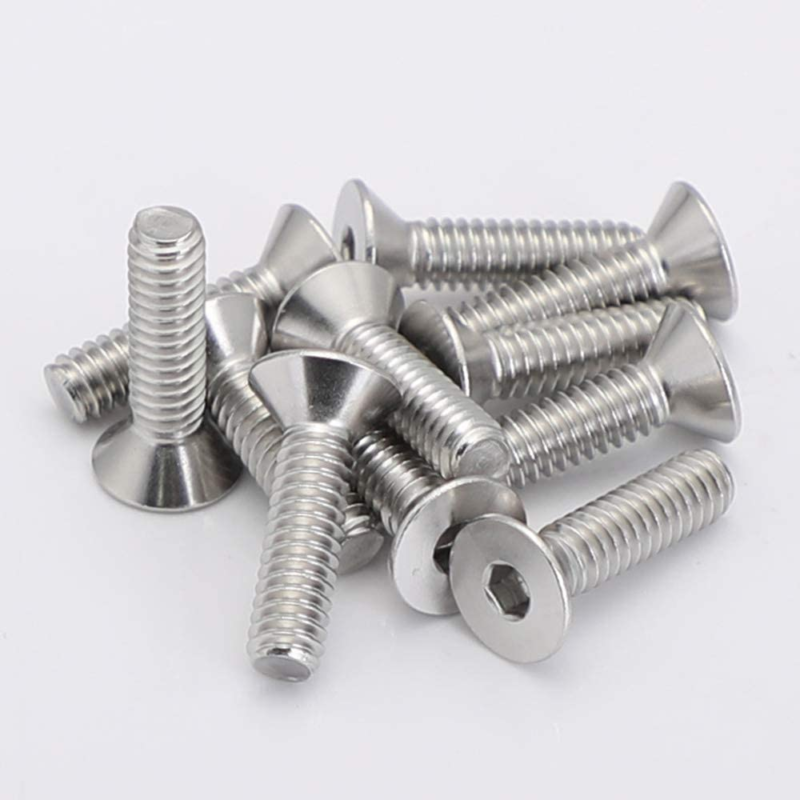 10-Pack 3/8-16 x 1" Flat Head Socket Cap Screws – 18-8 Stainless Steel