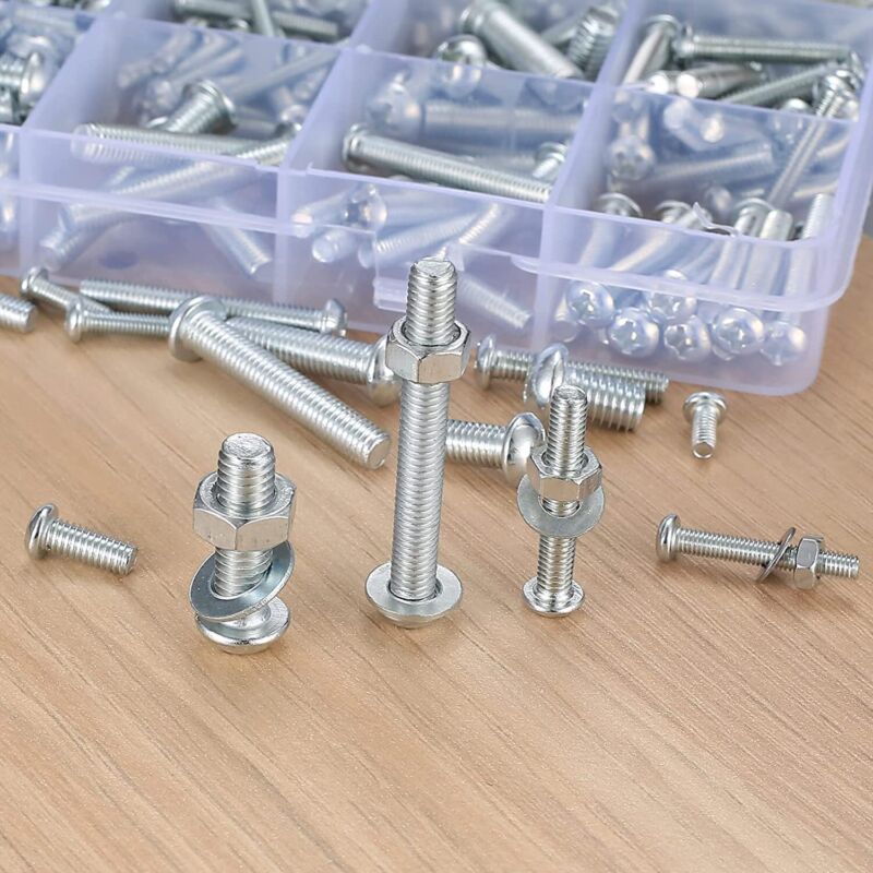 1080 Pcs Screws Bolts and Nuts Assortment Kit, Metric Machine Screws and Nuts an