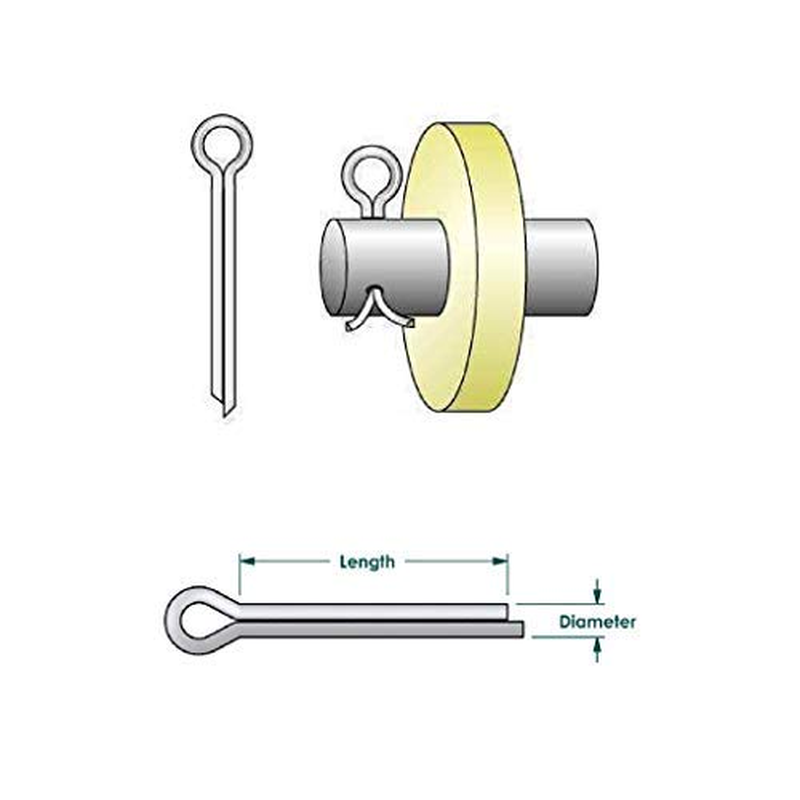 304 Stainless Steel Cotter Pin Assortment Kit - 230 Pcs Fasteners