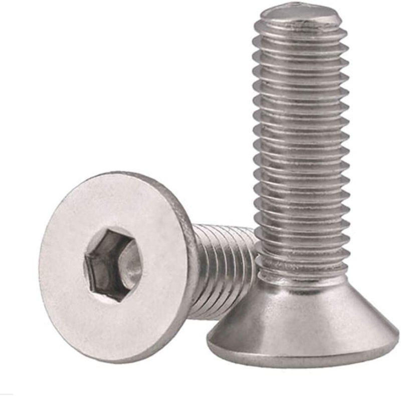 10-Pack 3/8-16 x 1" Flat Head Socket Cap Screws – 18-8 Stainless Steel