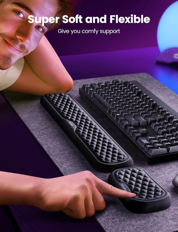 Ergonomic Wrist Rest Pad for Keyboard and Mouse Support