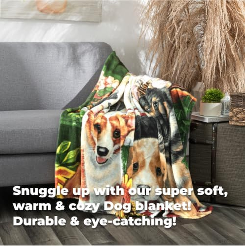  Queen Size Puppy Fleece Blanket - Super Soft 50x60