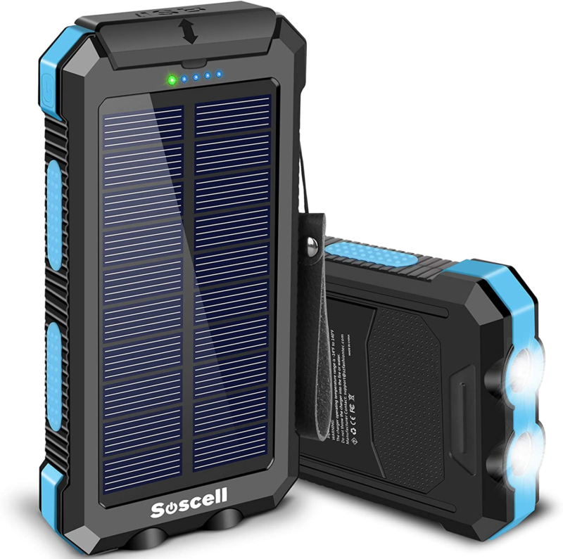Solar Power Bank 30000Mah, Suscell Portable Solar Phone Charger