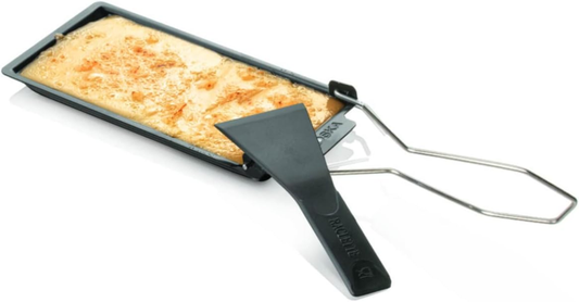 Stainless Steel Raclette Cheese Pan with Spatula for 4 Persons