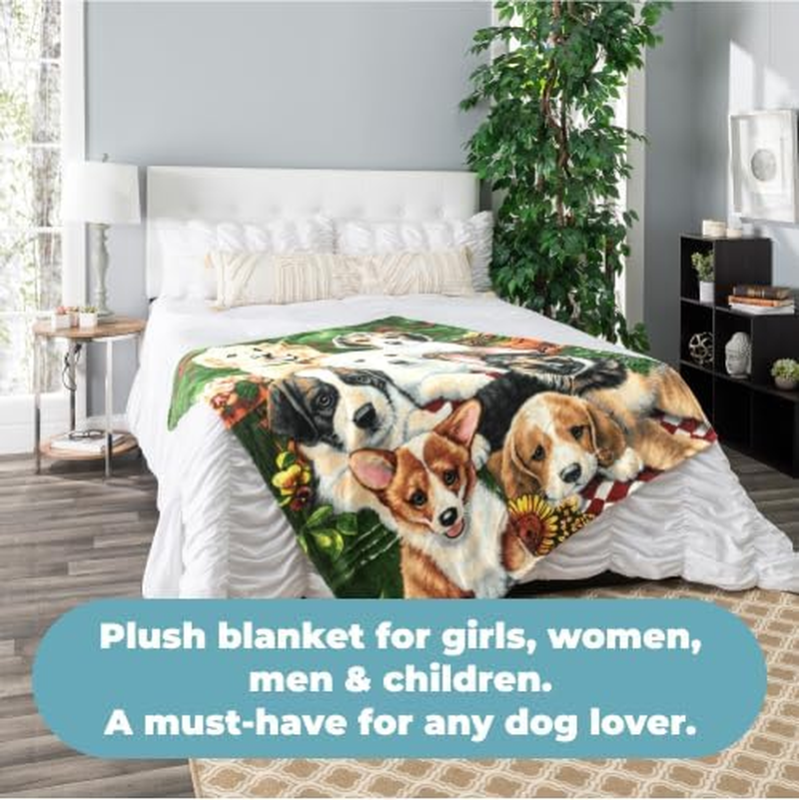  Queen Size Puppy Fleece Blanket - Super Soft 50x60