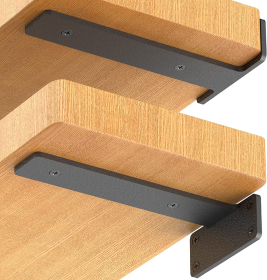 6 Pack Floating Shelf Brackets, 6 Inch Heavy Duty  for Shelves 