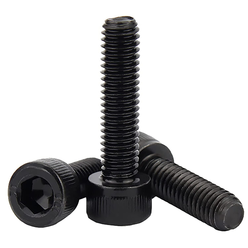 125PCS M3 Hex Socket Head Cap Screws, Grade 12.9 Steel, Black Oxide Finish