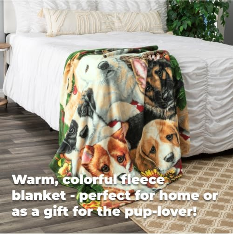  Queen Size Puppy Fleece Blanket - Super Soft 50x60