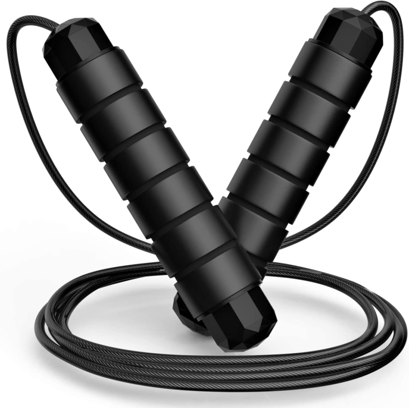 Adjustable Tangle-Free Speed Jump Rope with Foam Handles for All Ages