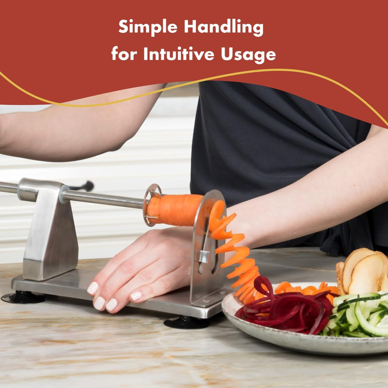 Professional Stainless Steel Vegetable Spiralizer with 5 Blades