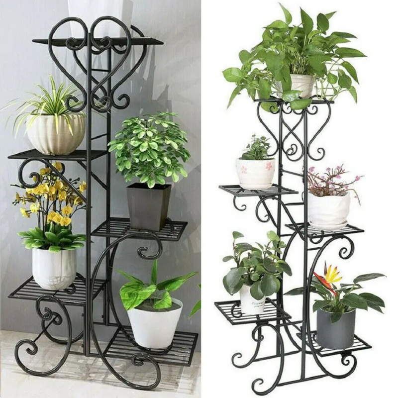 5-Tier Indoor/Outdoor Metal Plant Stand for Flower Pots Display