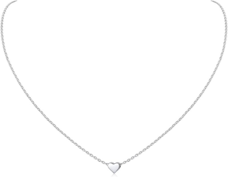 Personalized 925 Sterling Silver Dainty Pendant Necklace for Women with Gift Box