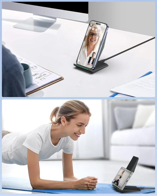 15W Qi Certified Fast Wireless Charging Stand for iPhone and Samsung