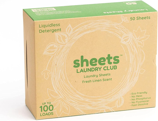 Up to 100 Loads - 50 Sheets - as Seen on Shark Tank - Laundry Detergent Sheets  