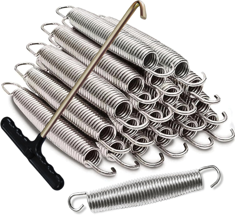 Heavy Duty Stainless Steel Trampoline Replacement Springs, 20-Pack