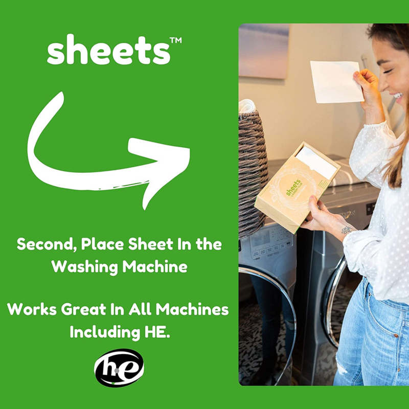 Up to 100 Loads - 50 Sheets - as Seen on Shark Tank - Laundry Detergent Sheets  