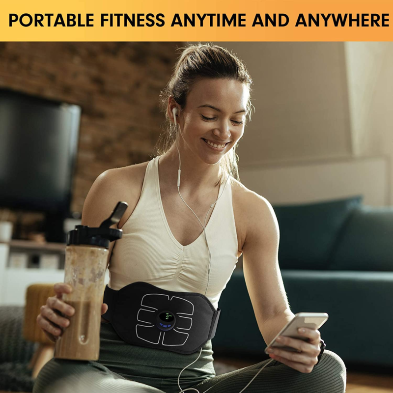 Portable Ab Stimulator and Toning Belt for Home Fitness