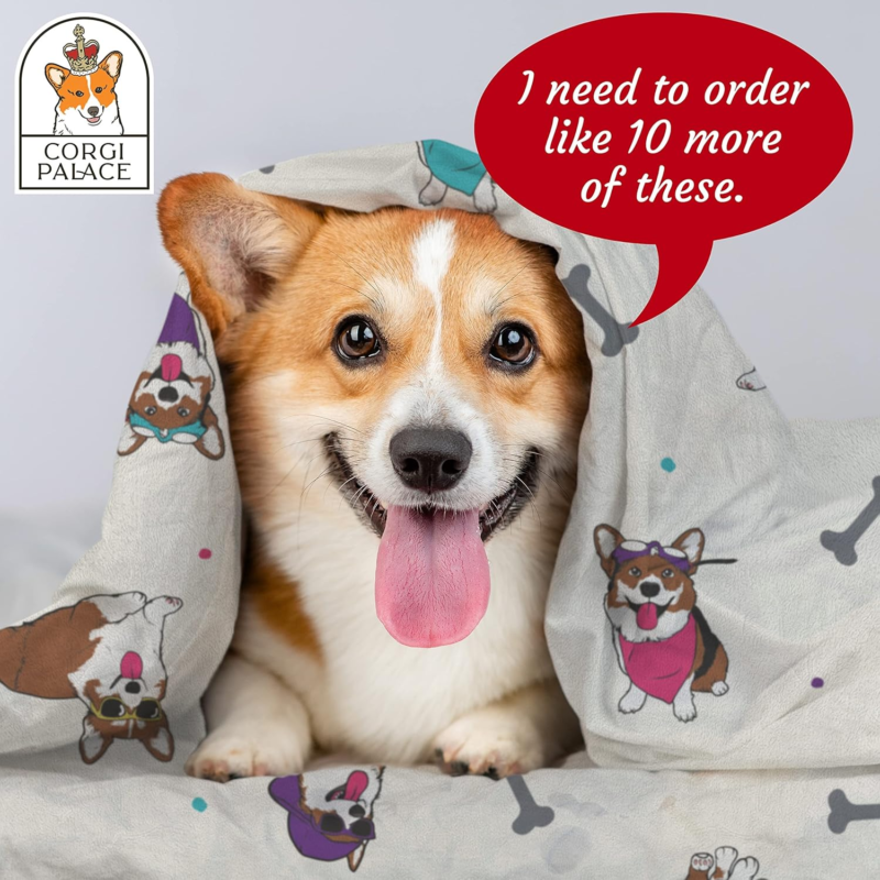 Corgi Sherpa Throw Blanket - Ideal Gift for Corgi Enthusiasts