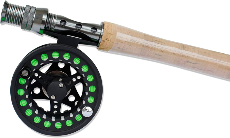 Fly Fishing Rod and Reel Combo 4-PC, 5Wt Aluminum Fly Reel 28 Flies, Carry Case