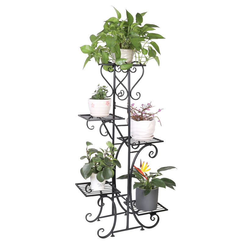 5-Tier Indoor/Outdoor Metal Plant Stand for Flower Pots Display