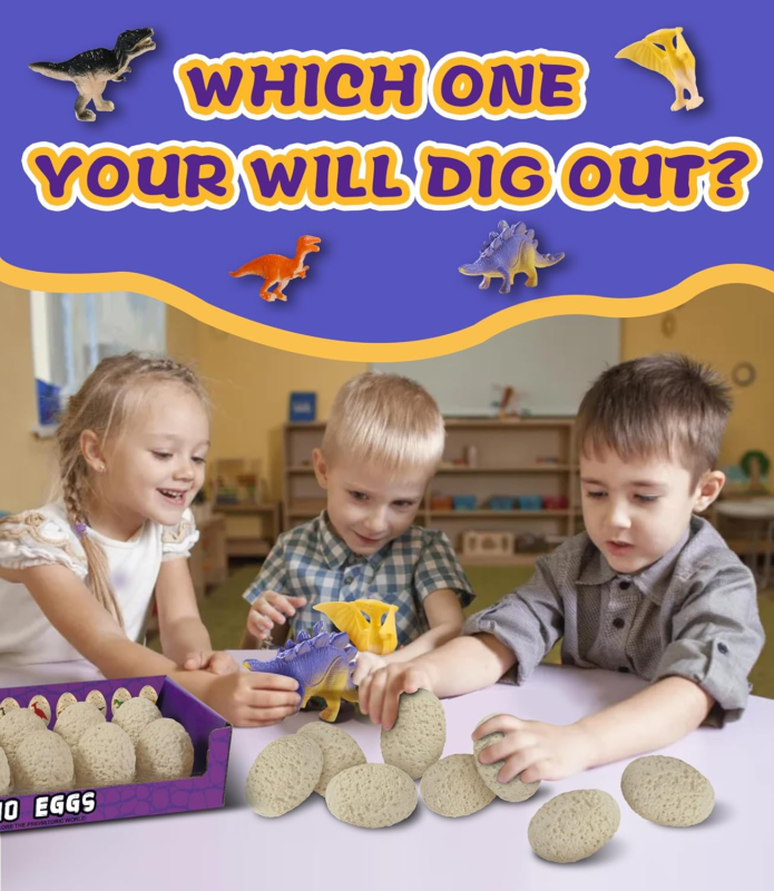 Dinosaur Egg Dig Kit: STEM Toys for Kids 3-10 | Excavation & Fun