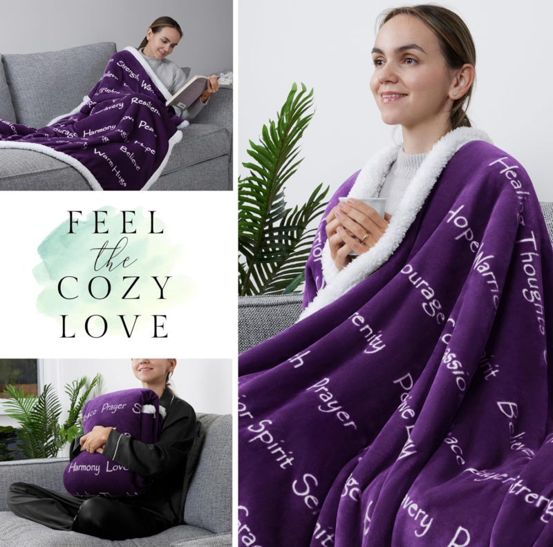 Healing Throw Blanket - Comfort Gift for Cancer Patients and Survivors