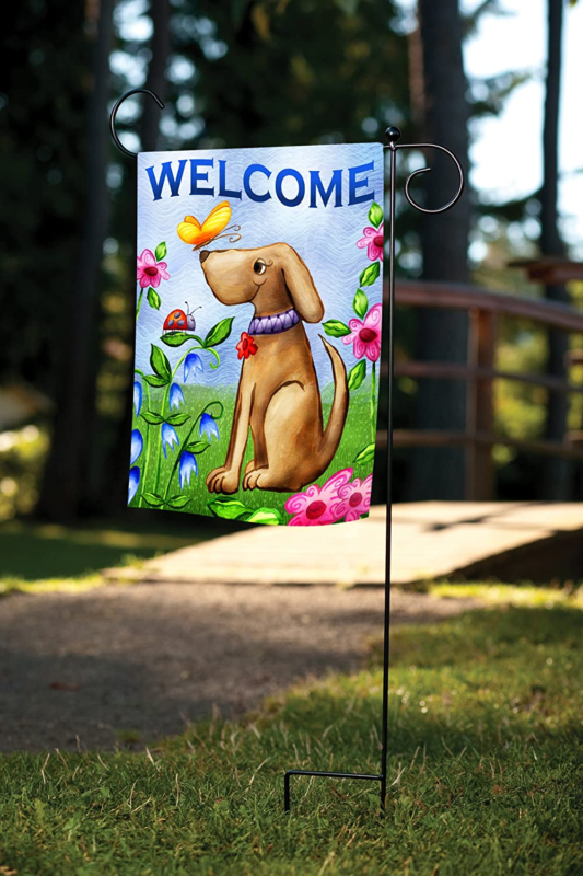 Dog Welcome Garden Flag 12.5 X 18, Double Sided  