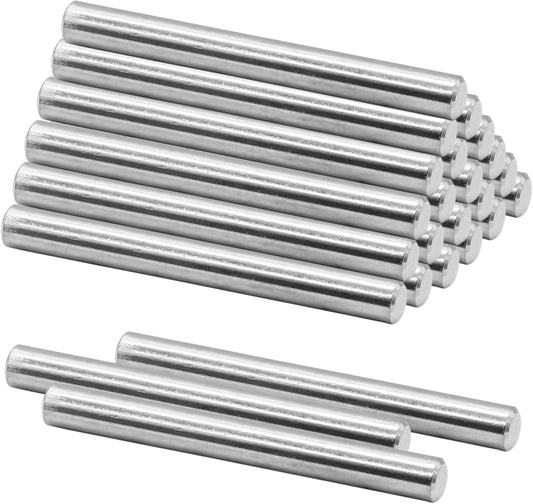 Stainless Steel Dowel Pins 6mm x 30mm for Shelf Support - 24 Pcs