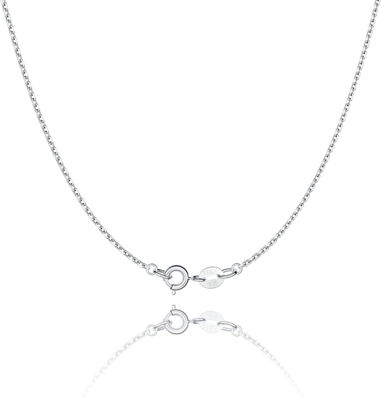 925 Sterling Silver Cable Chain Necklace for Women, 16-24 Inch