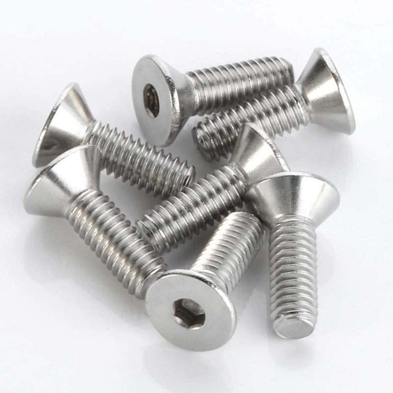 10-Pack 3/8-16 x 1" Flat Head Socket Cap Screws – 18-8 Stainless Steel