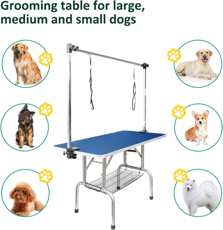 36 Inch Dog Grooming Table,Adjustable with Arm/Noose/Mesh Tray