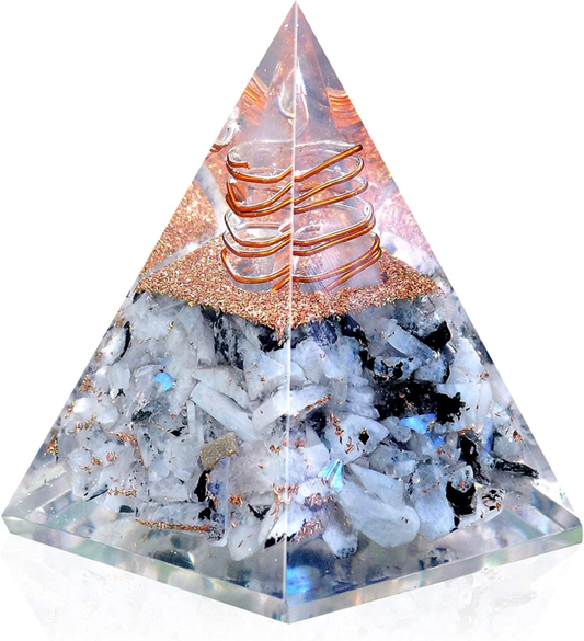 Inspirational Orgonite Pyramid Calmness – Growth – Strength – Healing Crystal Ge