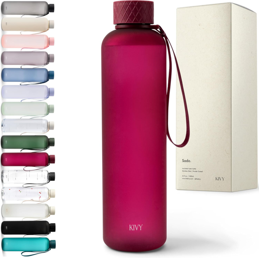 32Oz Slim Water Bottle - Lightweight, Shatterproof, Dishwasher Safe